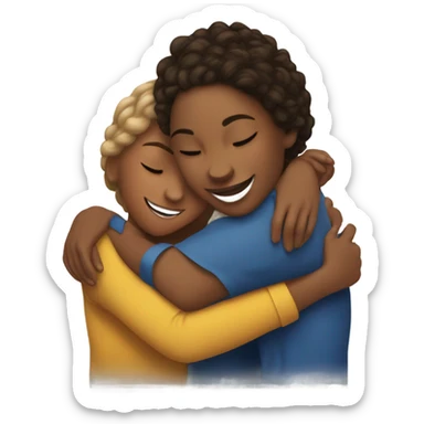 shayla and jadyn hugging sticker