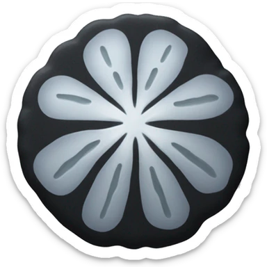 Black sand dollar sticker