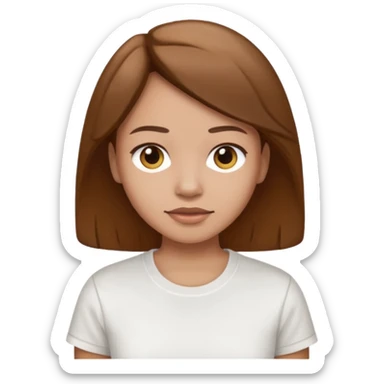 Mummy, his clothes:white T-shirt, brown hair sticker