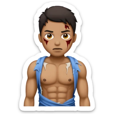 bad dirty, ripped clothes sticker