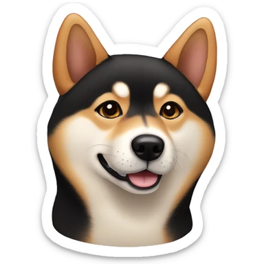 black and tan shiba inu sticker