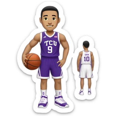 Tcu Asian Basketball player no.9 sticker