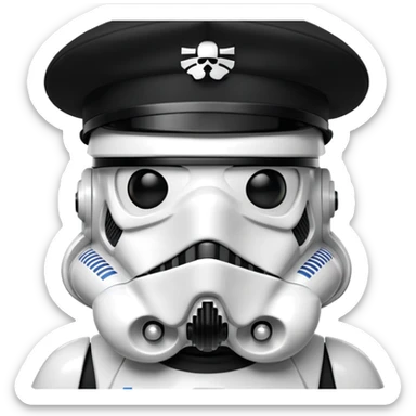 Stormtrooper wearing black beret sticker