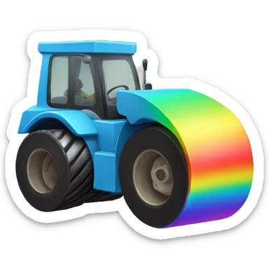 rainbow road roller sticker