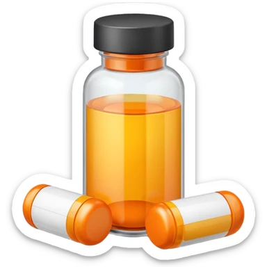 prescription pills bottle plastic yellow orange sticker