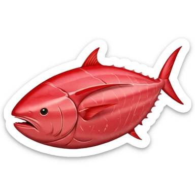 a chunk of tuna meat sticker