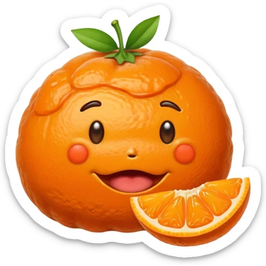 caca qui mange une clémentine sticker