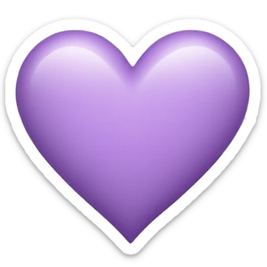 Light purple heart sticker