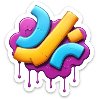 Graffiti painting sticker