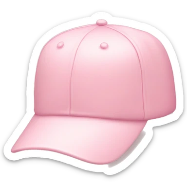 billed cap soft pink color  sticker