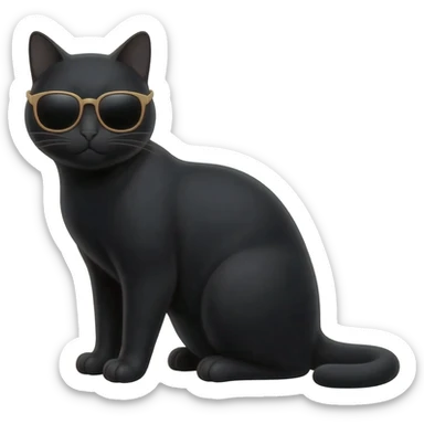 Cat wearing sunglasses sticker