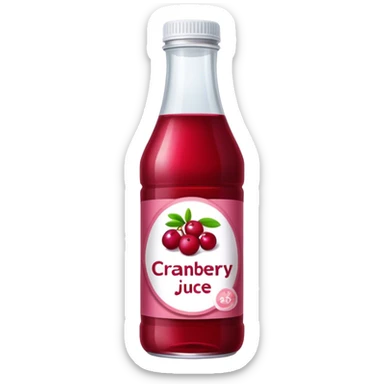 Bottle cranberry juice sticker