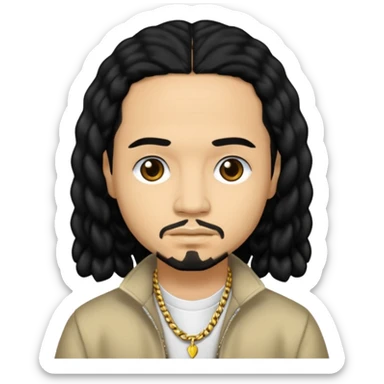 Bizzy Bone with black hair sticker