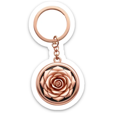 Rose gold keychain sticker