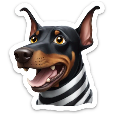 Doberman beetlejuice sticker