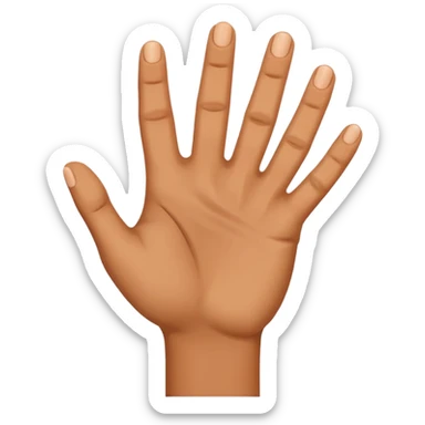 Hand touching at angle sticker