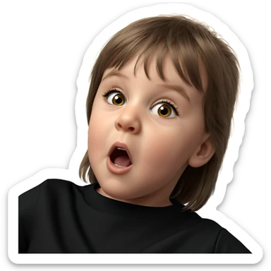 realistic portrait of girl sticker