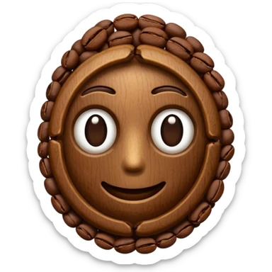 coffee bean sticker