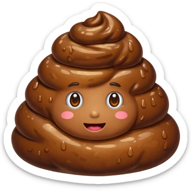 A brown wet poop💩 sticker