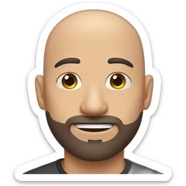 bald man and YouTube sticker