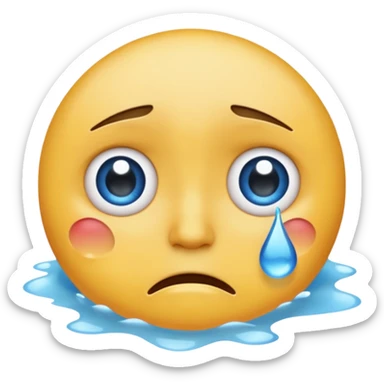 Üzgün gözleri dolan emoji sticker