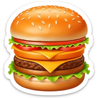 Hamburguesa color naranja  sticker