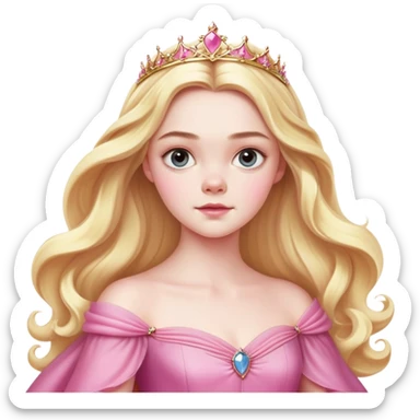 Elle fanning as princess Aurora in Maleficent sticker