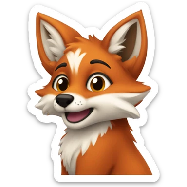 blake furry fox sticker