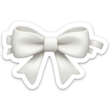 Pastel pink heart with white bow sticker