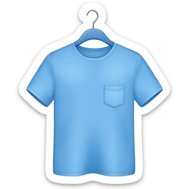 blue shirt on a hanger sticker