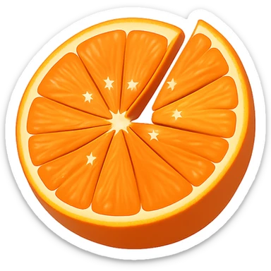 Shrink the orange emoji further to a much smaller size, keeping the background transparent, in a style consistent with the original emoji look. sticker