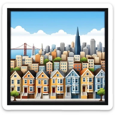 Make a full city of San Francisco  sticker