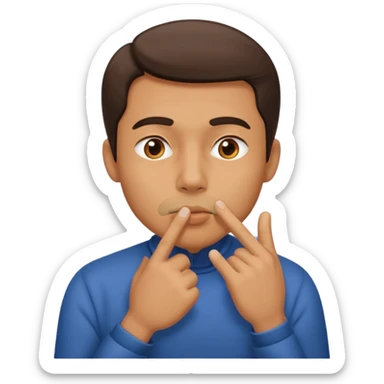 Hombre haciendo shhhh sticker