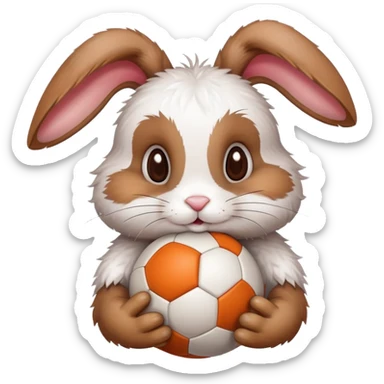 Rabbit with ball sticker