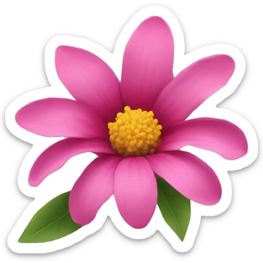 Pink flower sticker