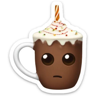 A Christmas tree hot chocolate  sticker