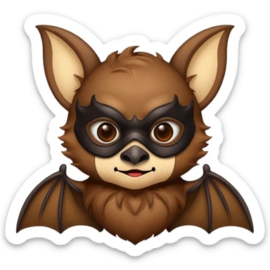 cute bat with mask sticker