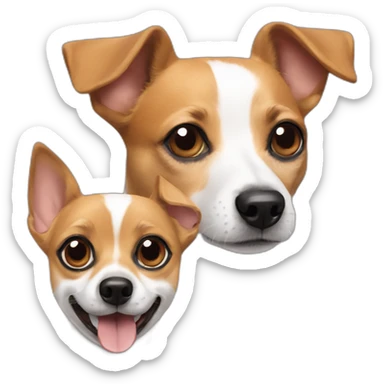 a jack russel and a chihuaua sticker