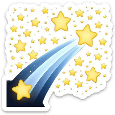 shooting stars sticker