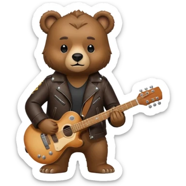 Bear rockstar  sticker
