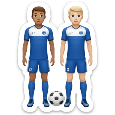 Het moet een staf worden van 3 prestatieteams voetbal van Olympia'18 met de hoofdkleuren blauw en wit sticker