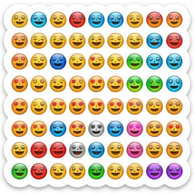 A multi emoji 1emoji maked of 25 sticker