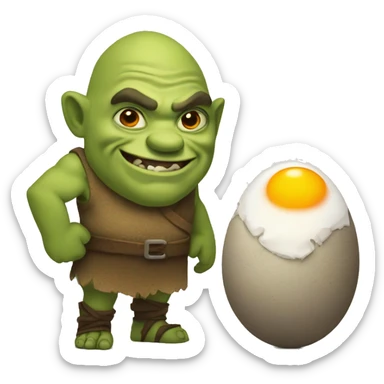 ogre and egg sticker