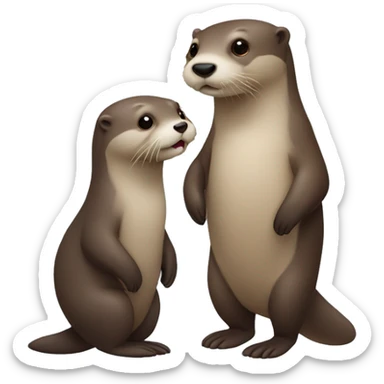 Otter und Bär verliebt sticker