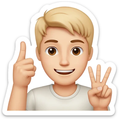 Happy face with a middle finger  sticker