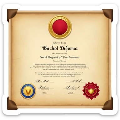 bachelor degree sticker