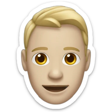 Persona tocándose la mandibula con la mano sticker