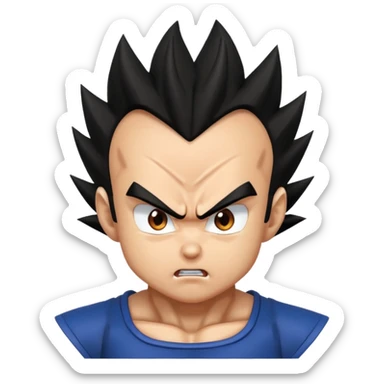 DBZ Vegeta angry face sticker
