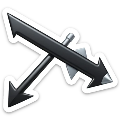Black arrow pointing left sticker