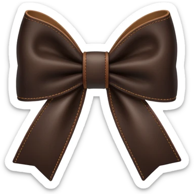 Dark Brown thin Bow sticker